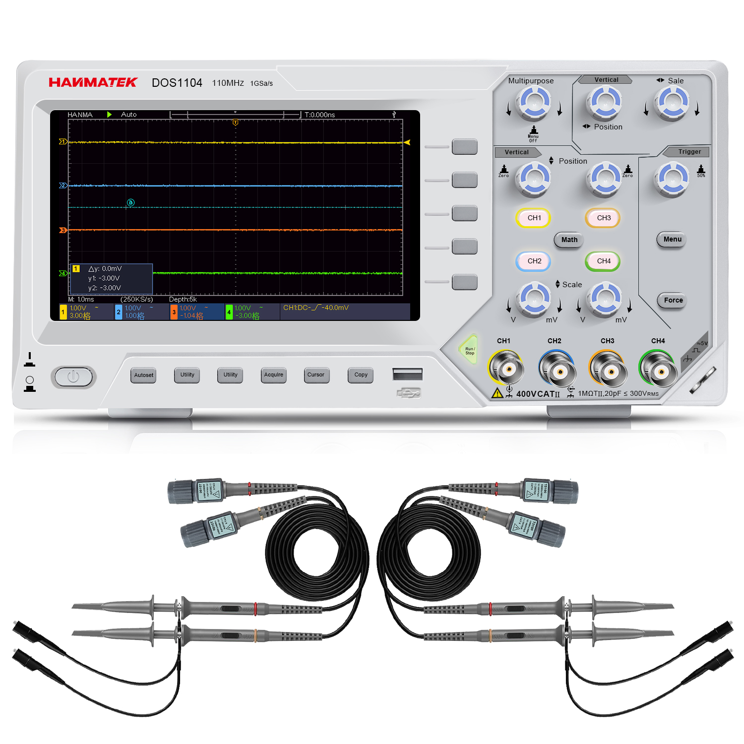 Dual Channel Handheld Digital Storage Oscilloscope HO104