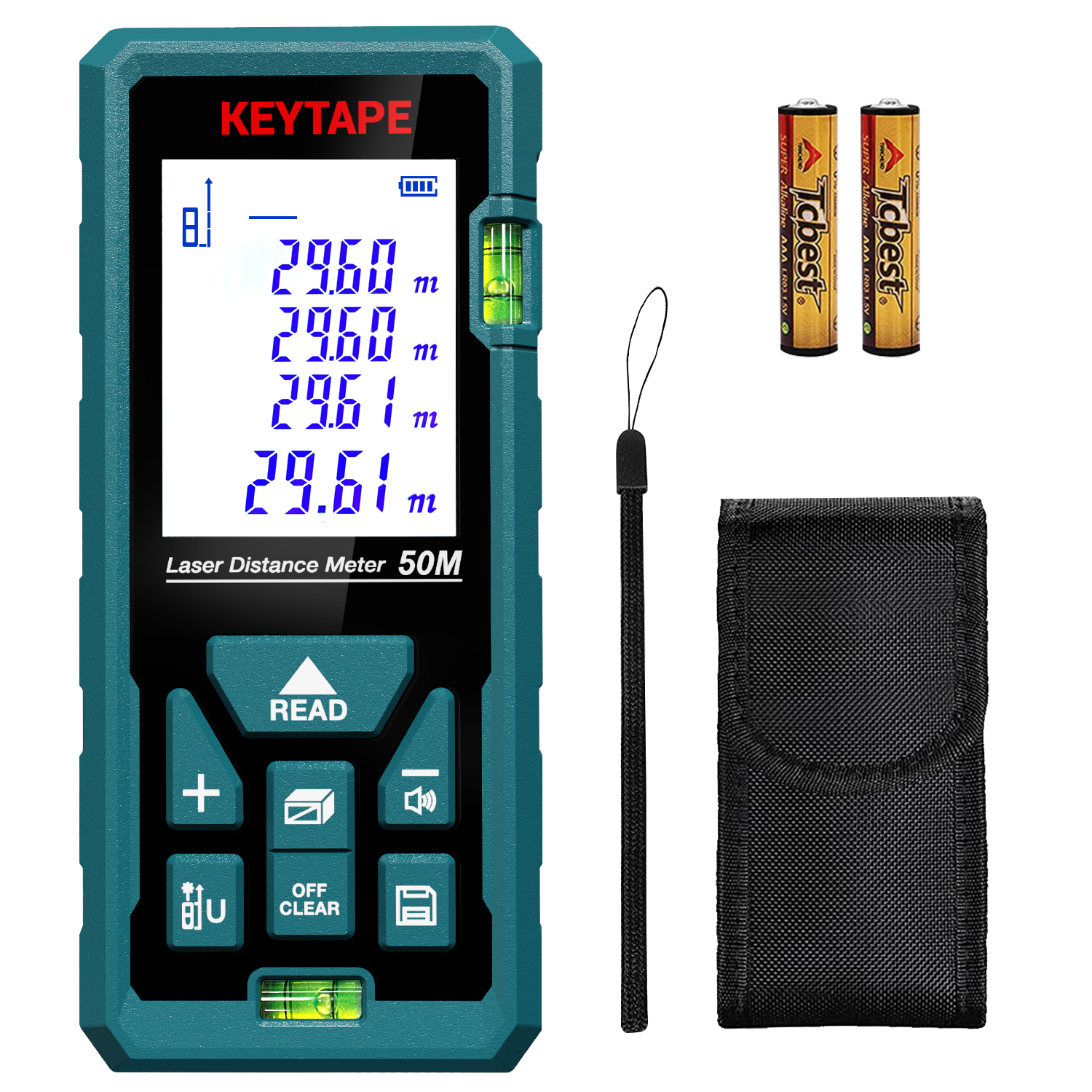 50m Dual Level Bubble Laser Rangefinder DT50