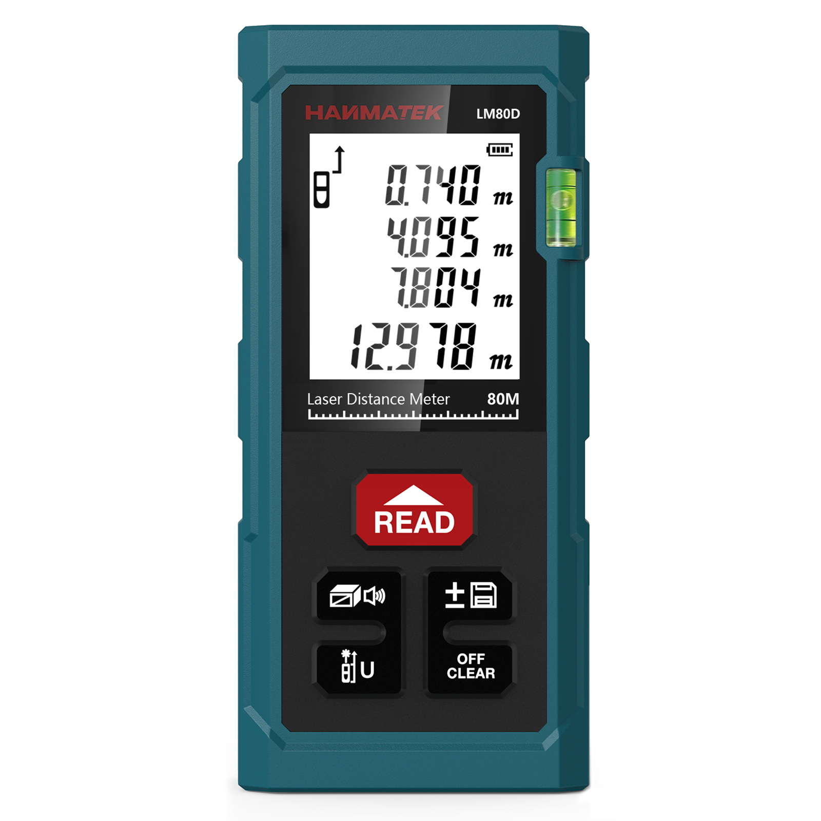 80m Single Level Bubble Laser Rangefinder LM80D