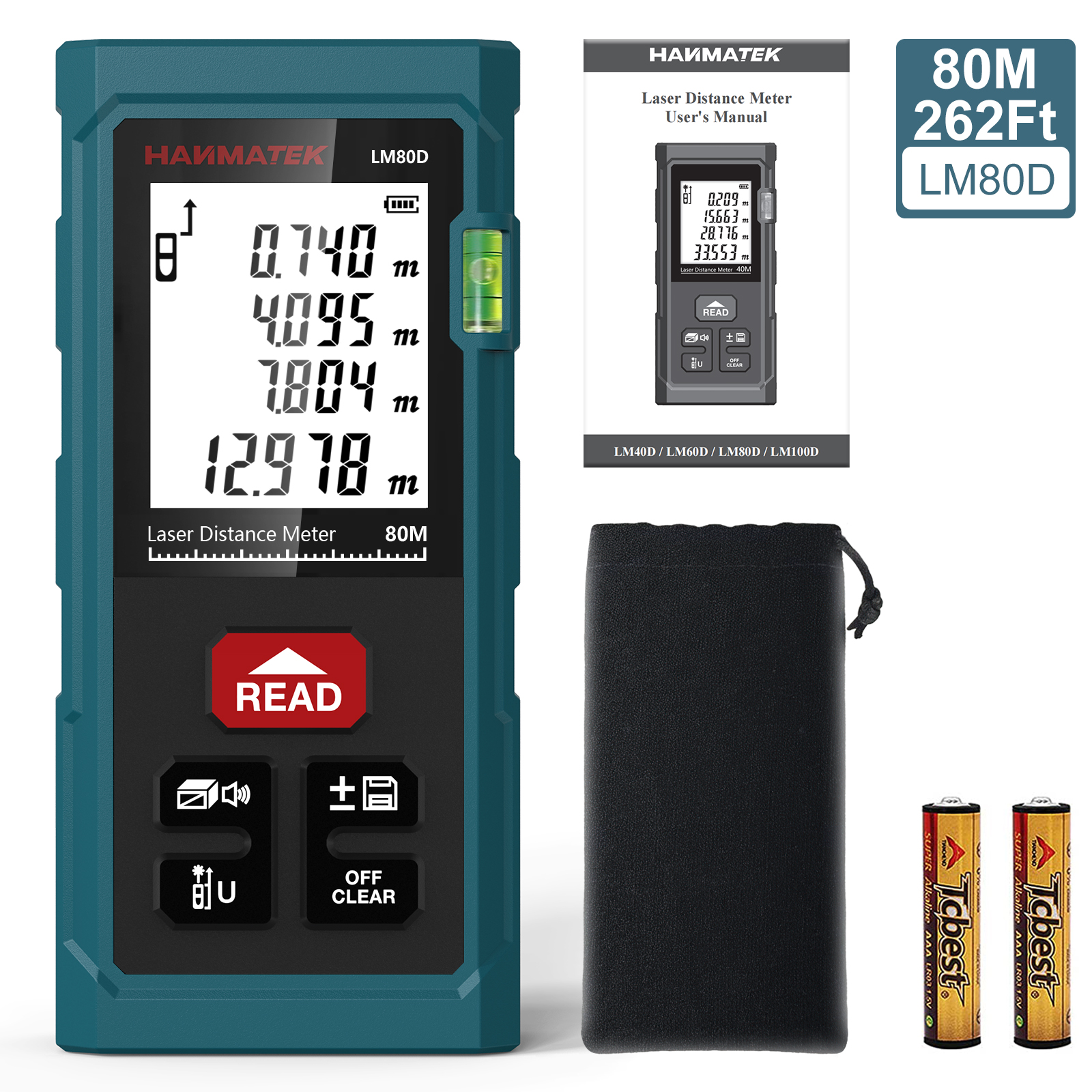 80米 单水平泡激光测距仪 LM80D